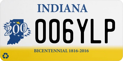 IN license plate 006YLP
