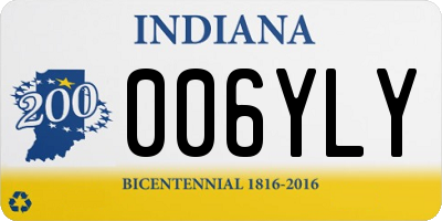 IN license plate 006YLY