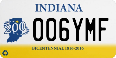 IN license plate 006YMF