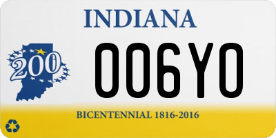 IN license plate 006YO