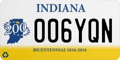 IN license plate 006YQN