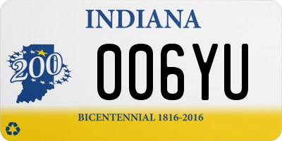 IN license plate 006YU