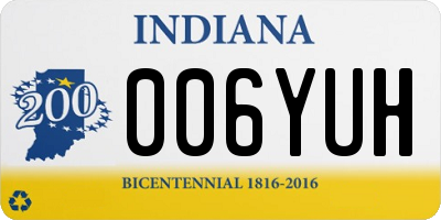 IN license plate 006YUH