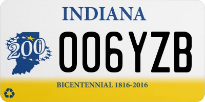 IN license plate 006YZB