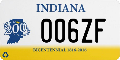 IN license plate 006ZF