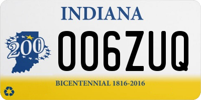 IN license plate 006ZUQ