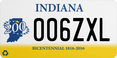 IN license plate 006ZXL