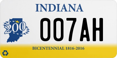 IN license plate 007AH