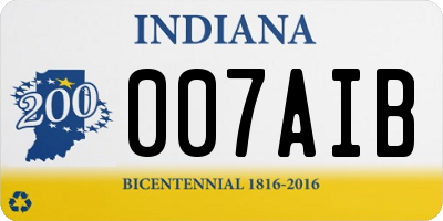 IN license plate 007AIB