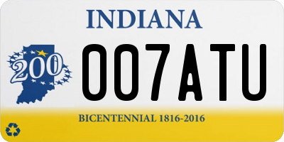 IN license plate 007ATU