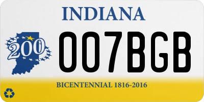 IN license plate 007BGB