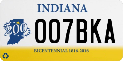 IN license plate 007BKA