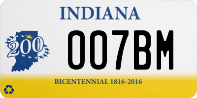 IN license plate 007BM