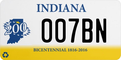 IN license plate 007BN