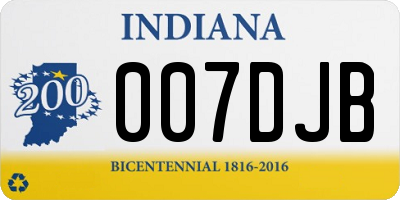 IN license plate 007DJB