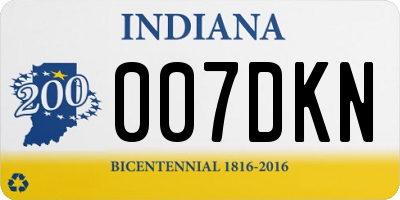 IN license plate 007DKN