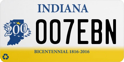 IN license plate 007EBN