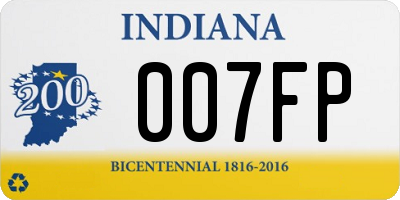 IN license plate 007FP