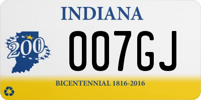 IN license plate 007GJ