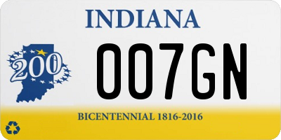IN license plate 007GN