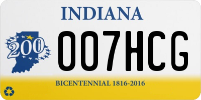 IN license plate 007HCG