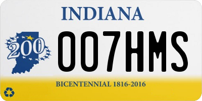 IN license plate 007HMS