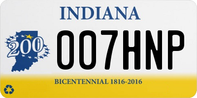 IN license plate 007HNP