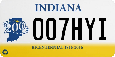 IN license plate 007HYI