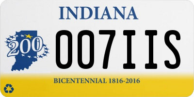 IN license plate 007IIS