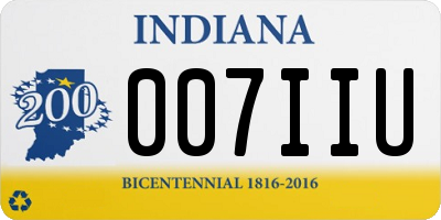 IN license plate 007IIU