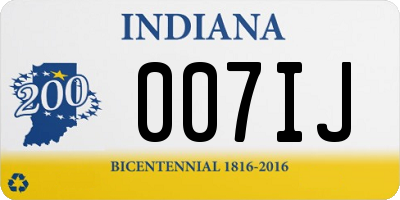 IN license plate 007IJ