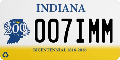 IN license plate 007IMM