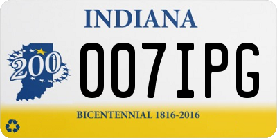 IN license plate 007IPG
