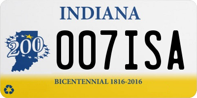 IN license plate 007ISA