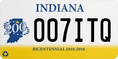 IN license plate 007ITQ