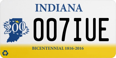 IN license plate 007IUE