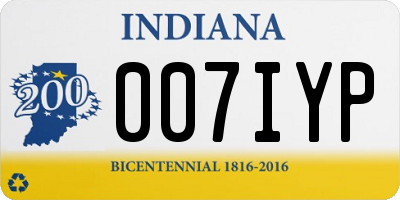 IN license plate 007IYP