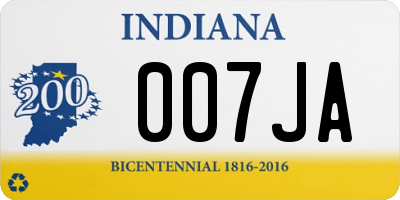 IN license plate 007JA
