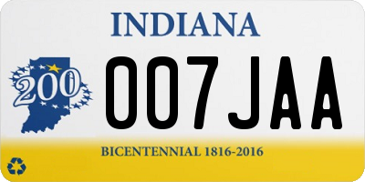 IN license plate 007JAA