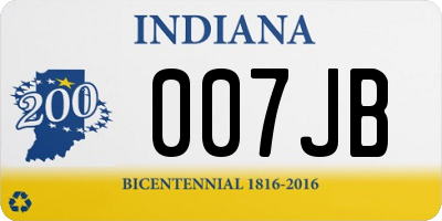 IN license plate 007JB