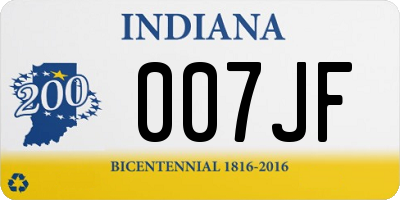 IN license plate 007JF