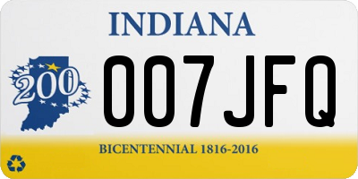 IN license plate 007JFQ