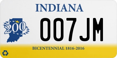 IN license plate 007JM