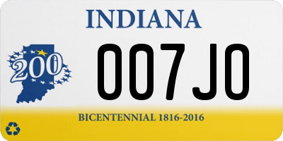 IN license plate 007JO