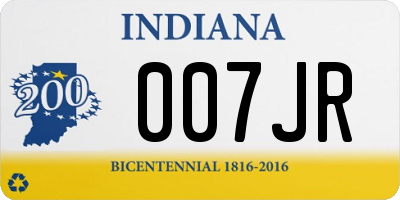 IN license plate 007JR