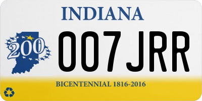 IN license plate 007JRR