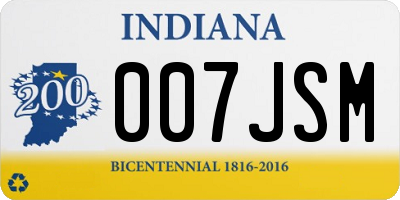 IN license plate 007JSM