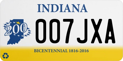 IN license plate 007JXA