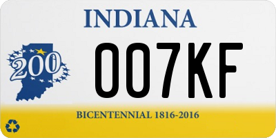 IN license plate 007KF