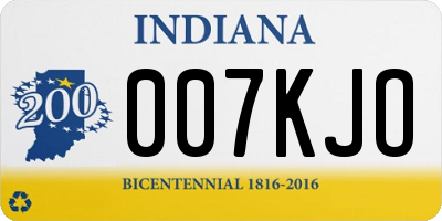 IN license plate 007KJO